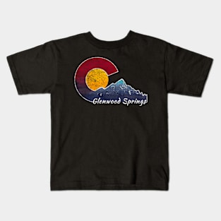 Glen Springs Colorado Flag Themed Kids T-Shirt